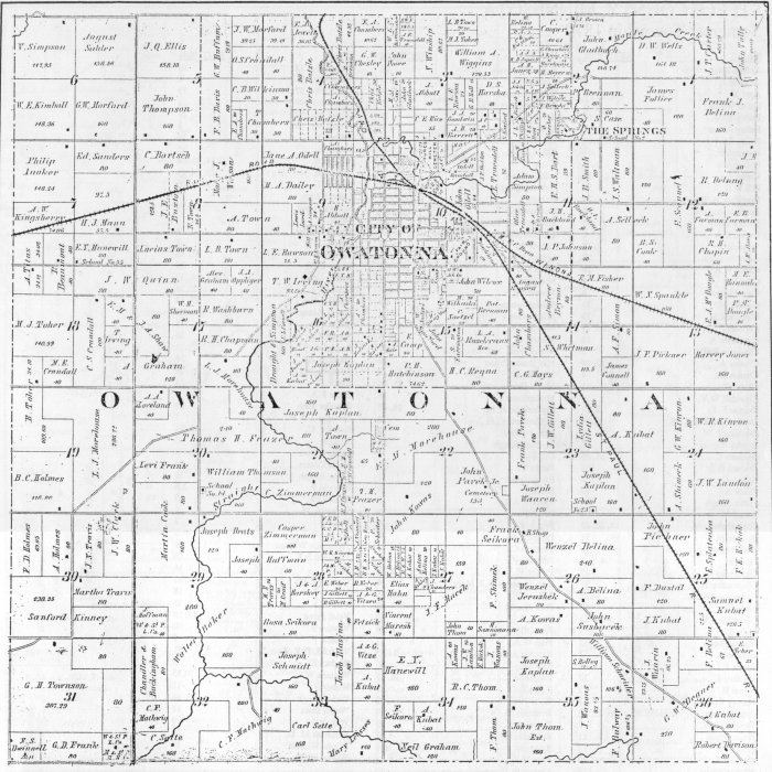 1879 Owatonna Township Plat